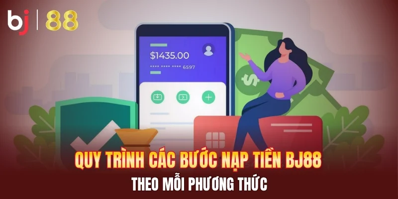 Quy trình các bước nạp tiền BJ88 theo mỗi phương thức